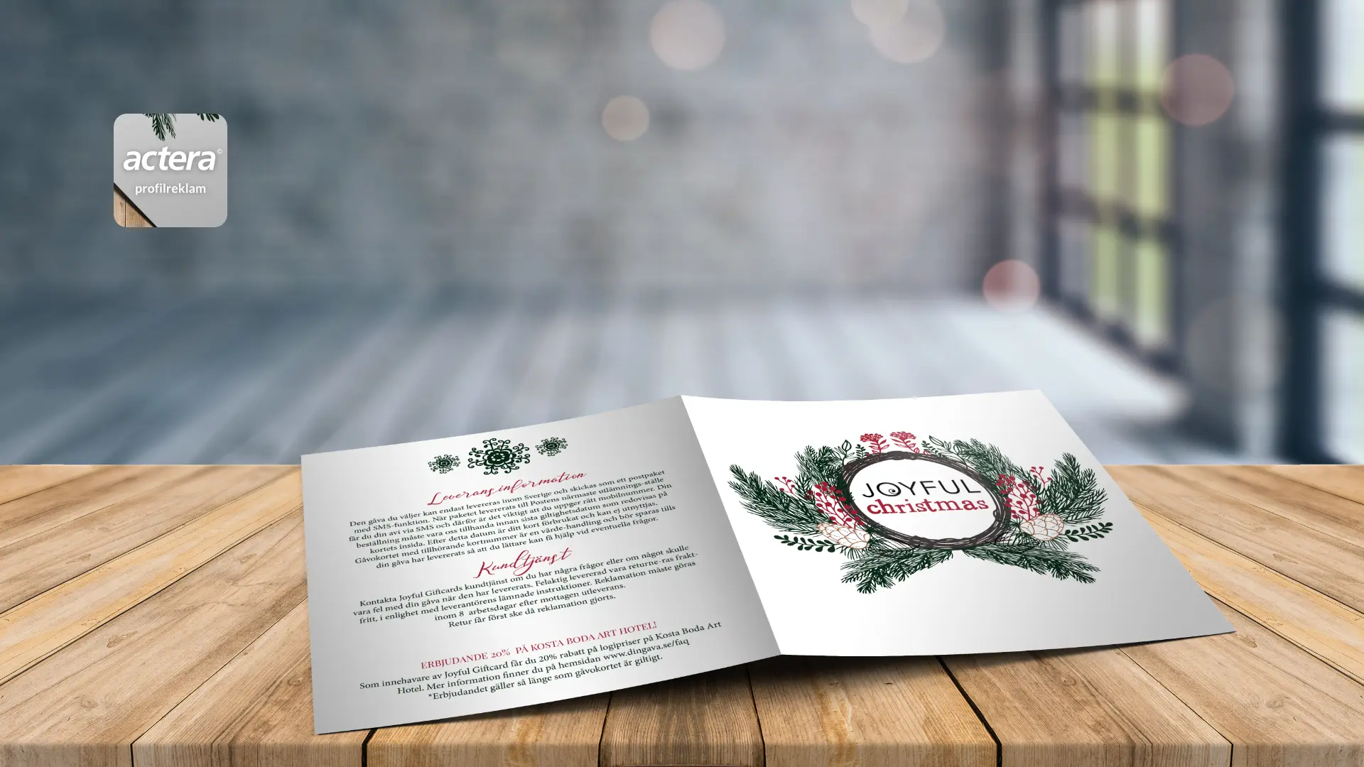 Joyful Giftcard julgåva och coronagåva till anställda och kunder 2021.